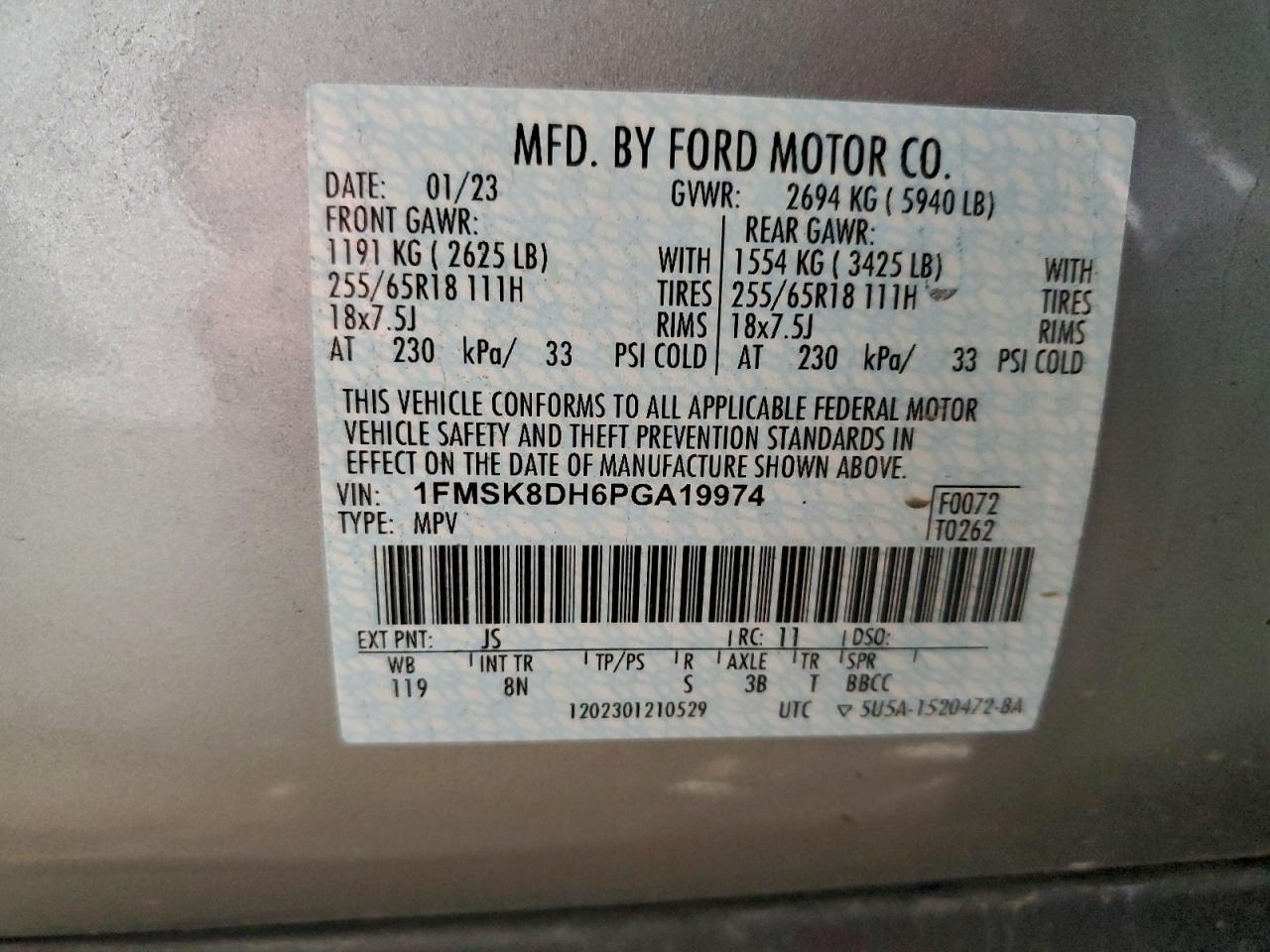 2023 FORD EXPLORER XLT photo 25
