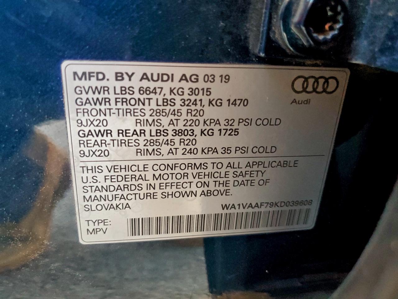 2019 AUDI Q7 PRESTIGE photo 13