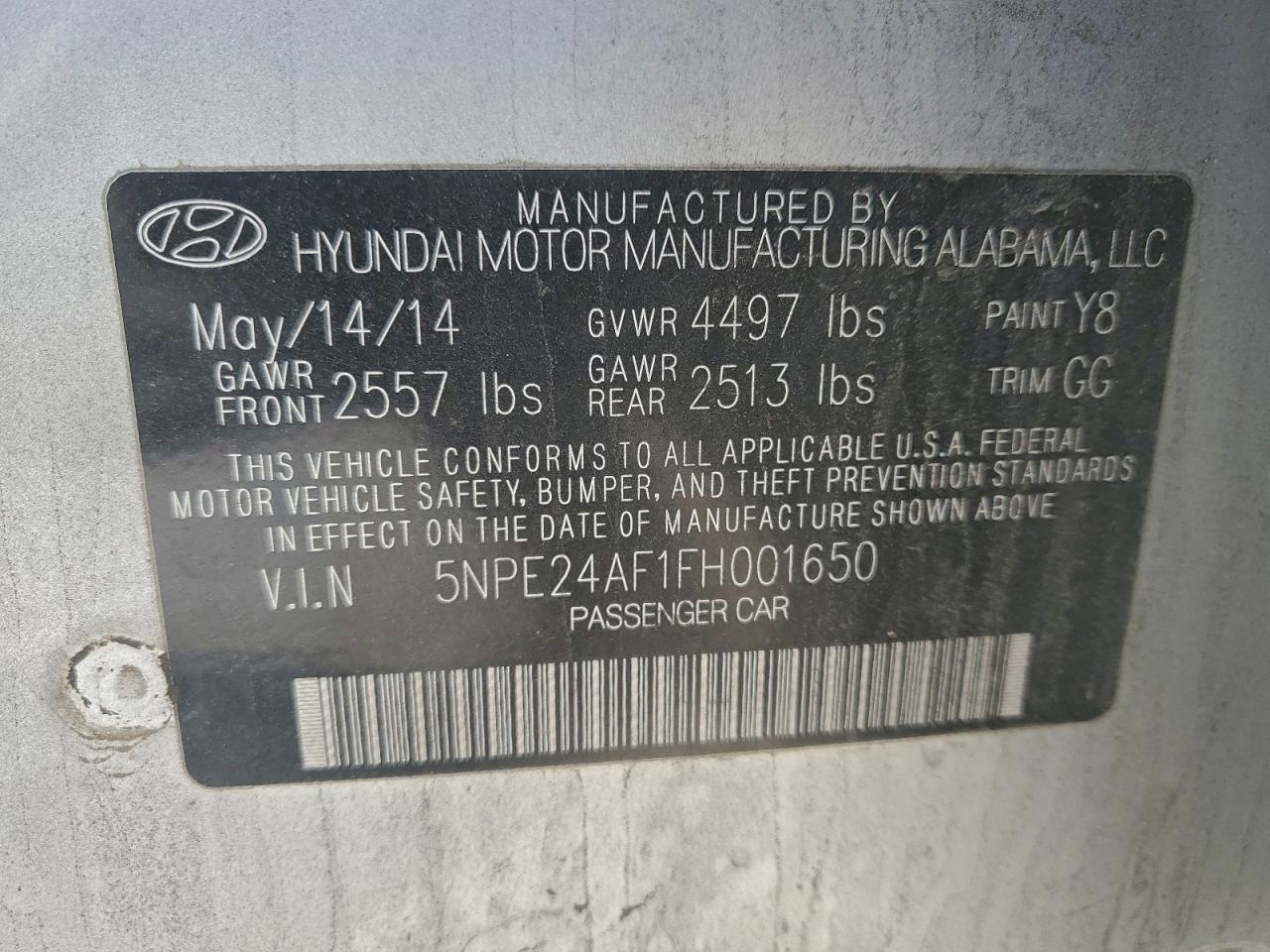 2015 HYUNDAI SONATA SE photo 12
