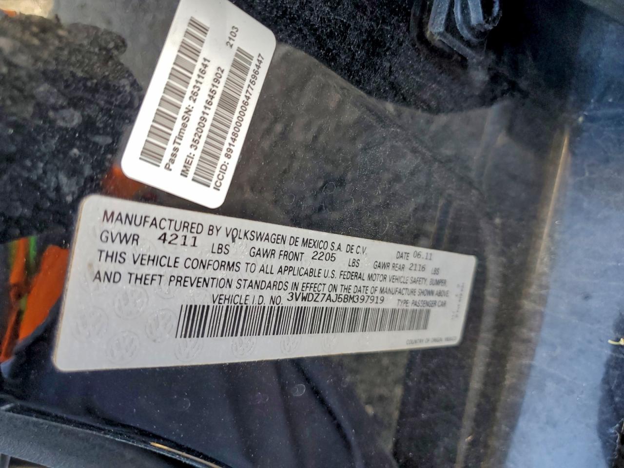 2011 VOLKSWAGEN JETTA SE photo 23