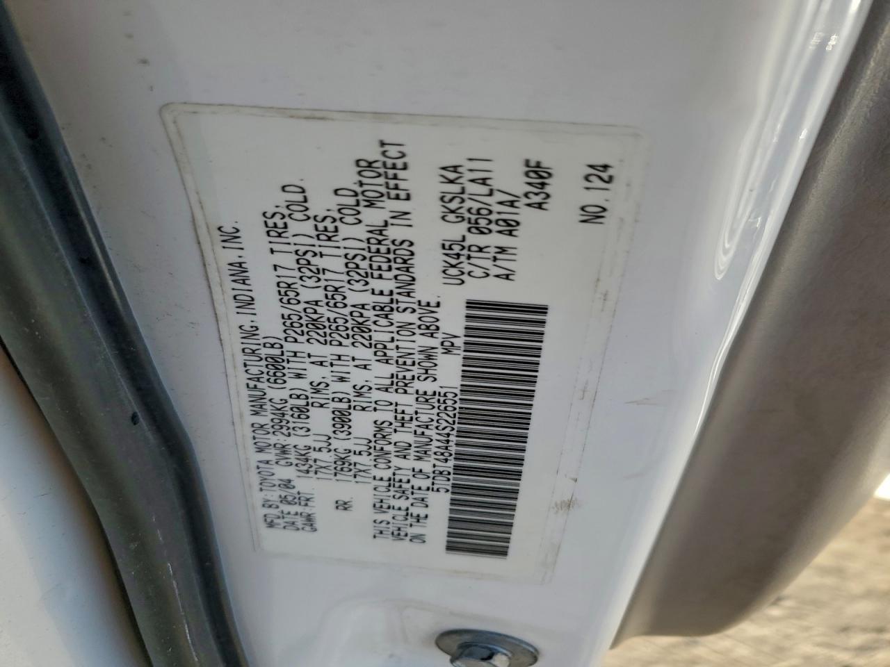 2004 TOYOTA SEQUOIA LIMITED photo 25