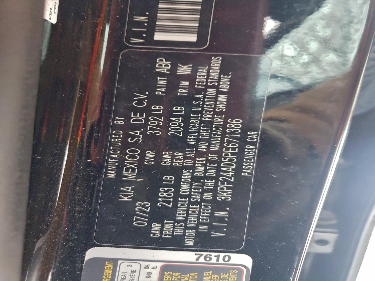 2023 KIA FORTE LX photo 12