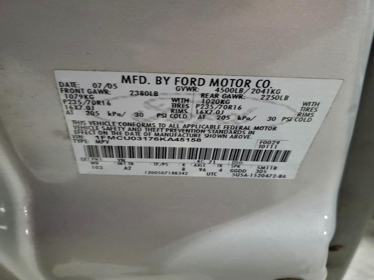 2006 FORD ESCAPE XLT photo 13