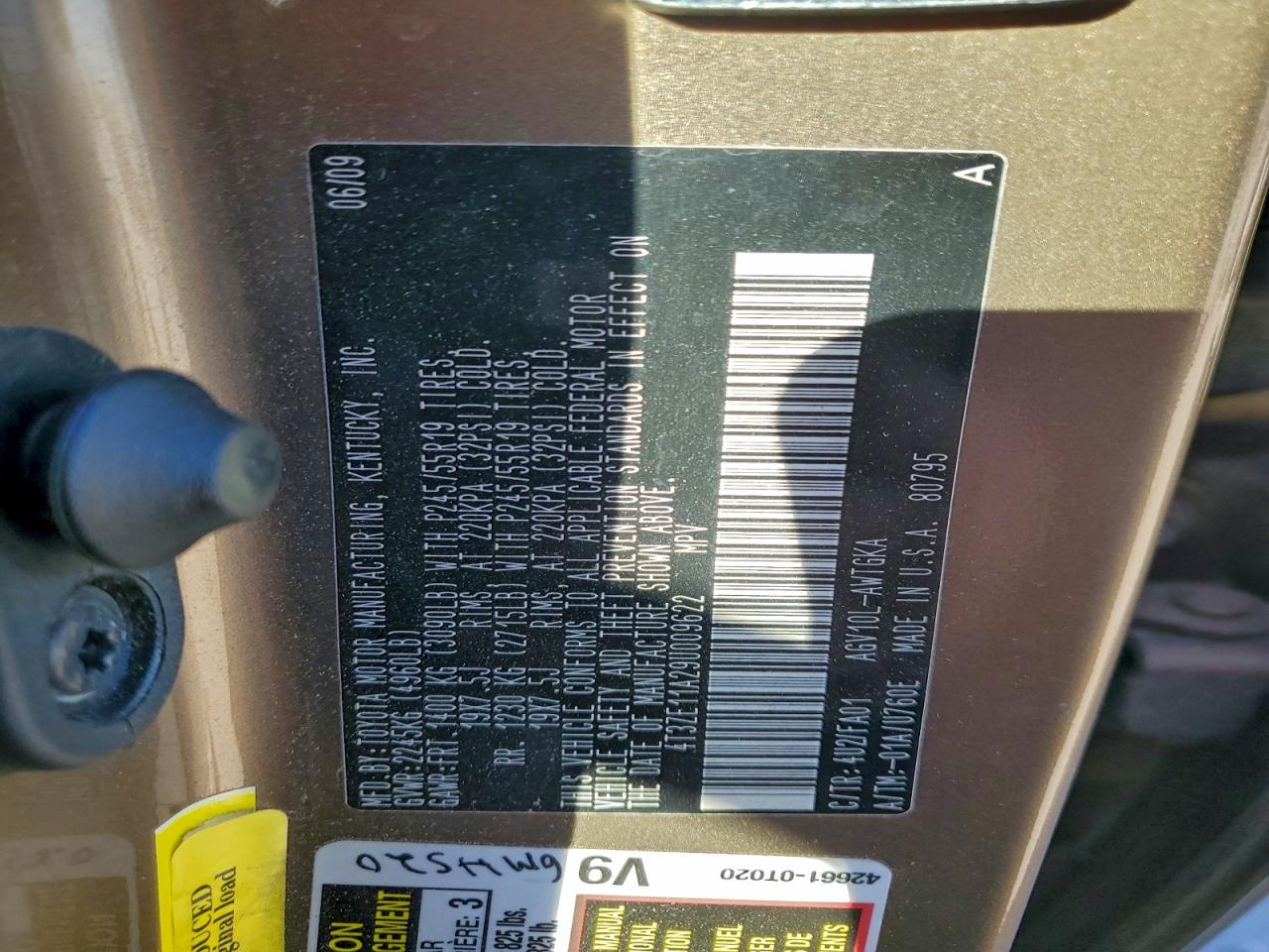 2009 TOYOTA VENZA photo 49