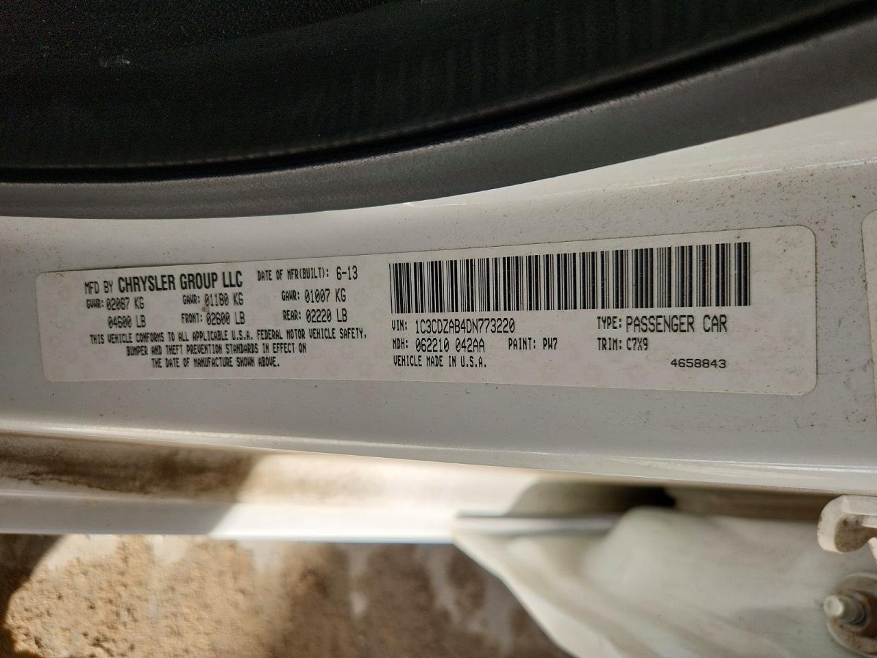 2013 DODGE AVENGER SE photo 12