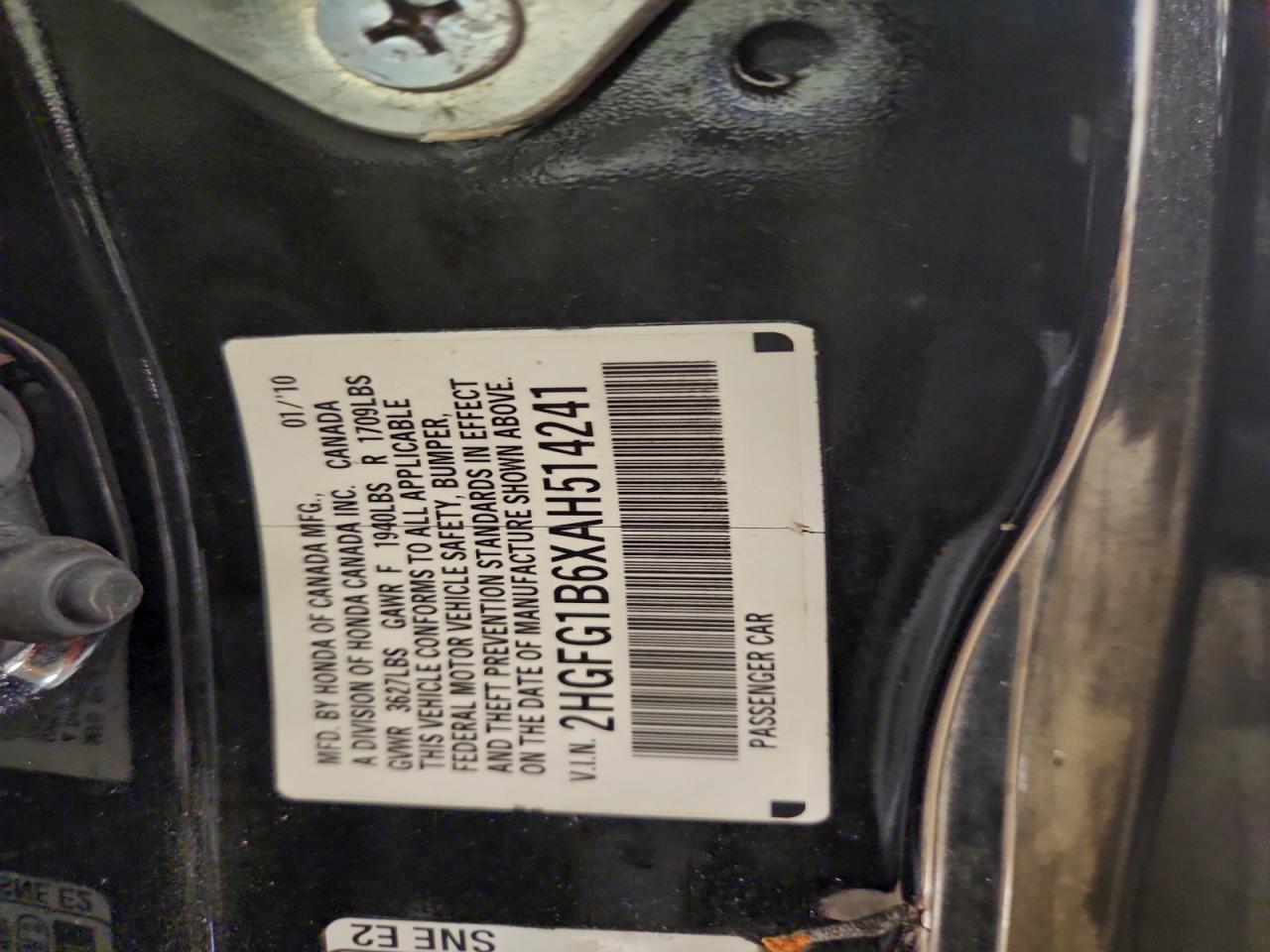 2010 HONDA CIVIC LX photo 23