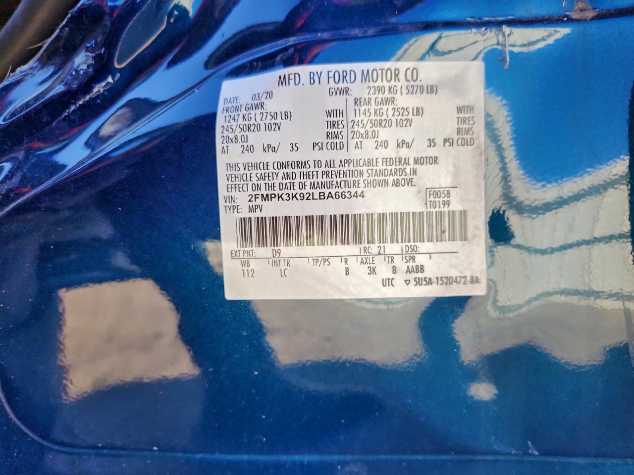 2020 FORD EDGE TITANIUM photo 34