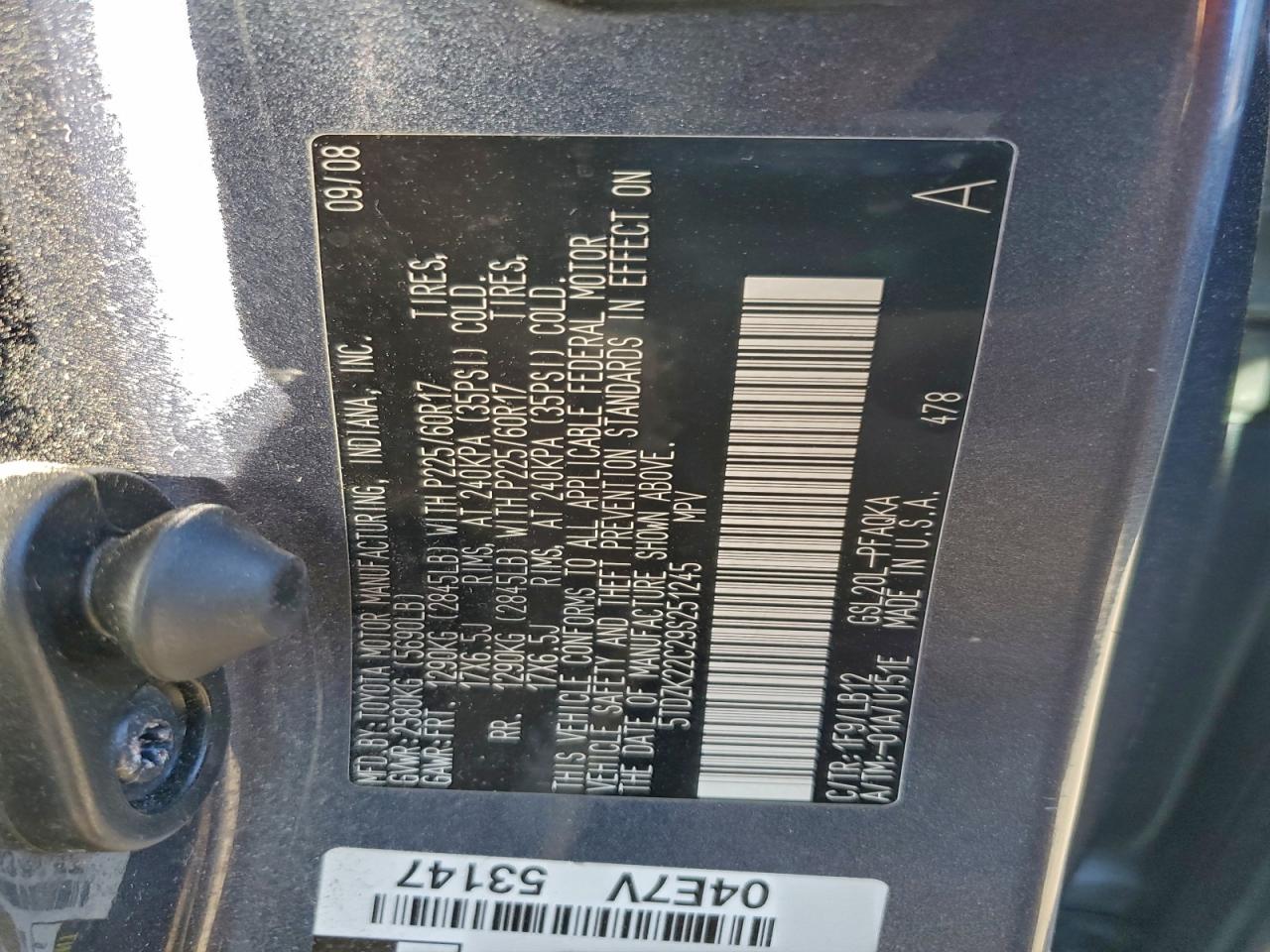 2009 TOYOTA SIENNA XLE photo 13