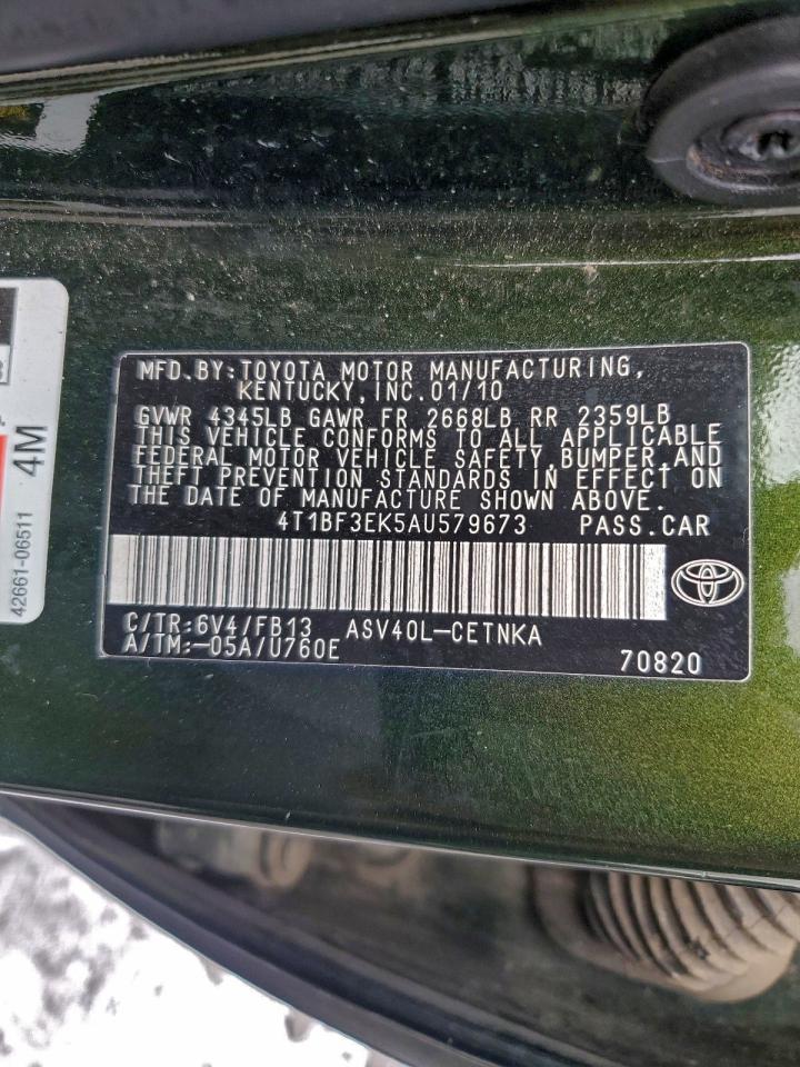 2010 TOYOTA CAMRY BASE photo 23