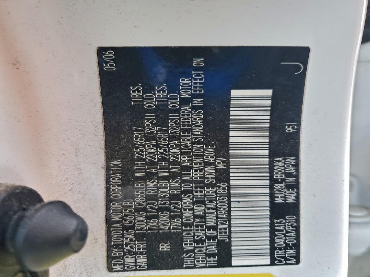 2006 TOYOTA HIGHLANDER HYBRID photo 37
