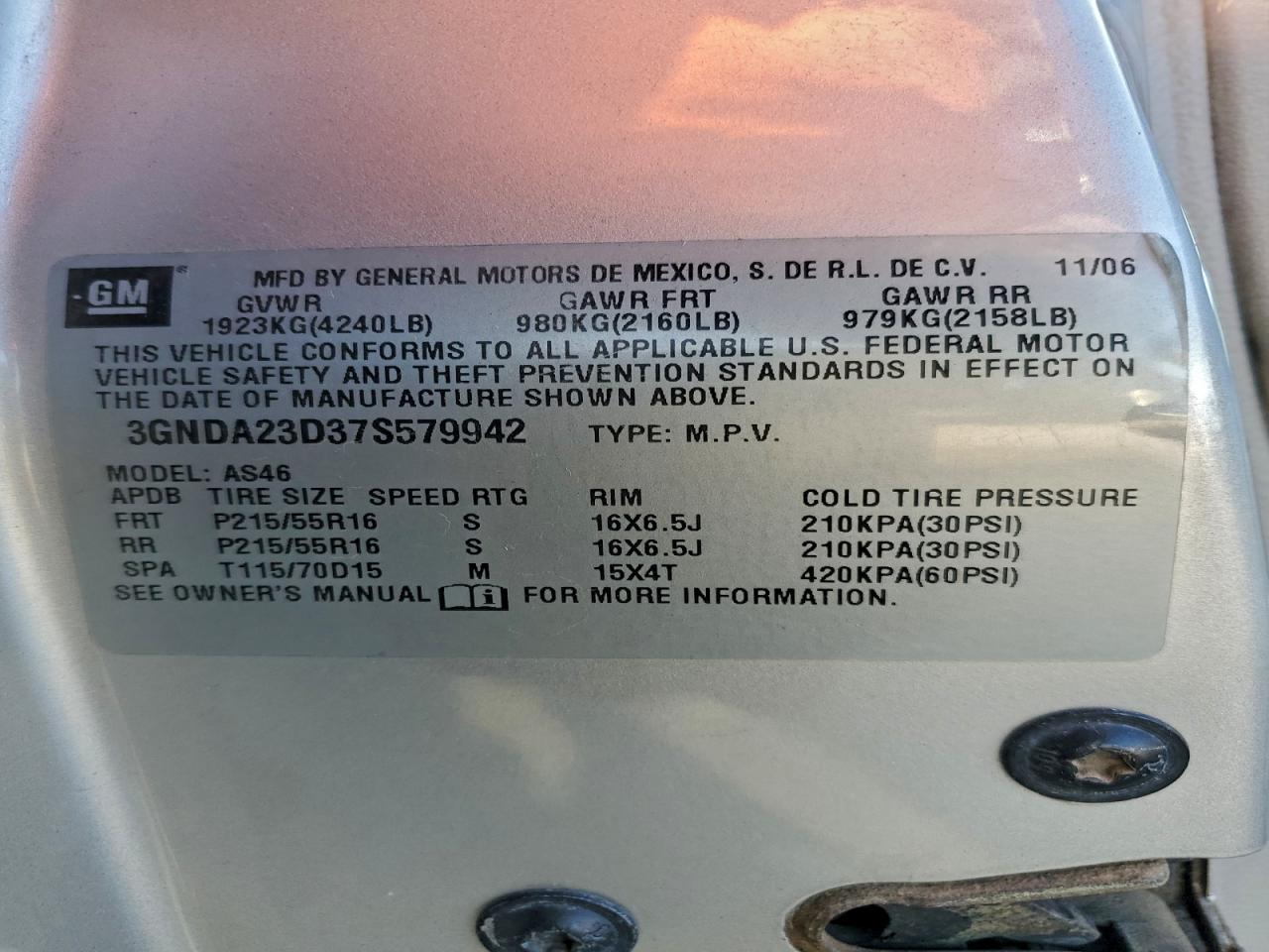 2007 CHEVROLET HHR LT photo 13