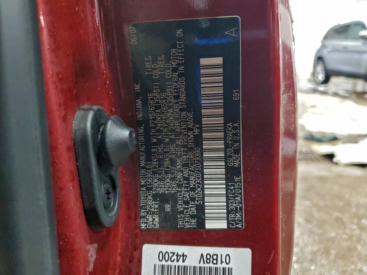 2007 TOYOTA SIENNA CE photo 13