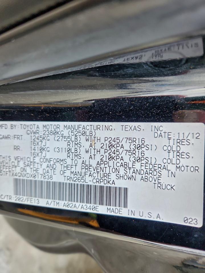2013 TOYOTA TACOMA PRERUNNER ACCESS CAB photo 12