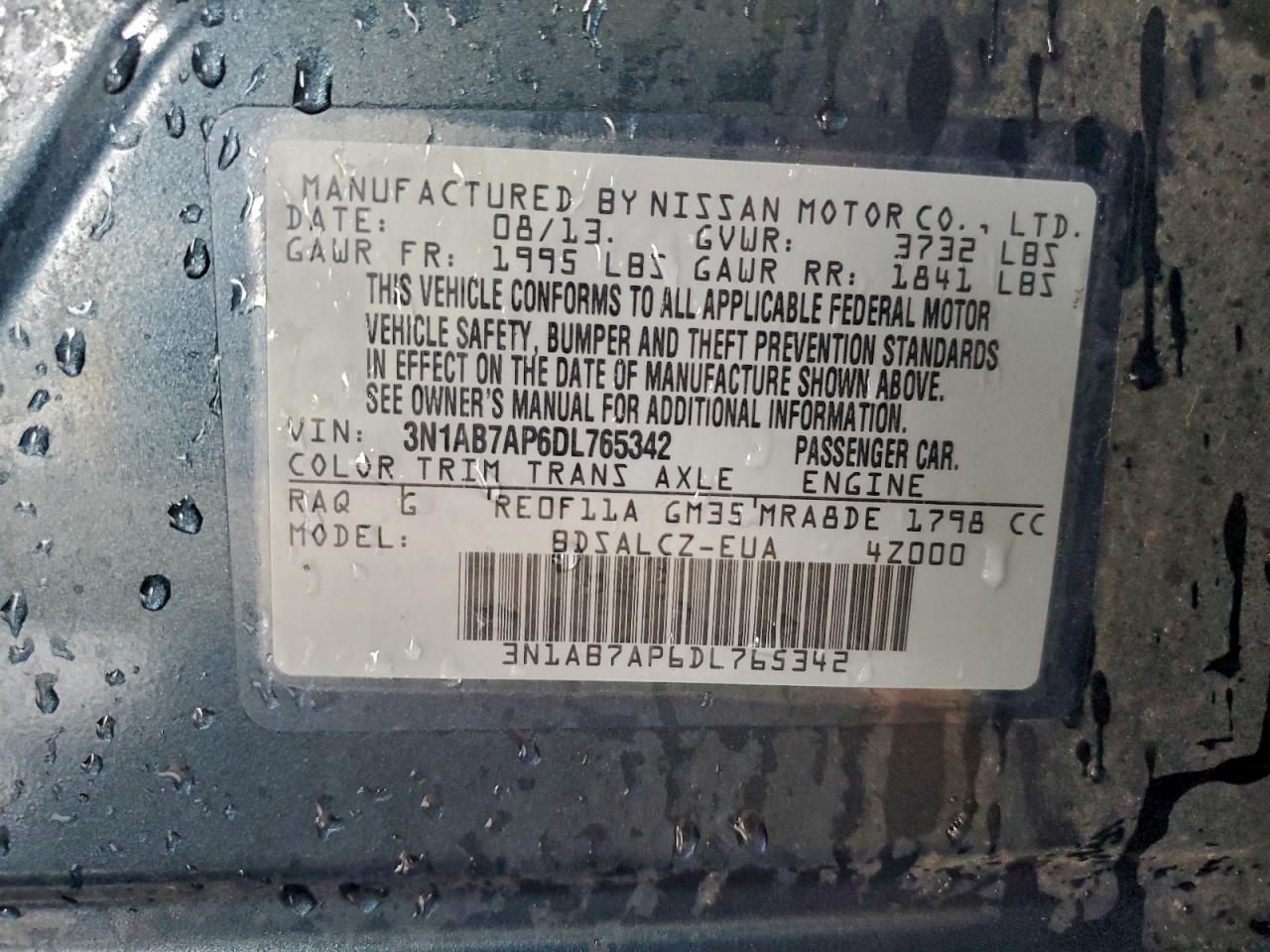 2013 NISSAN SENTRA S photo 12