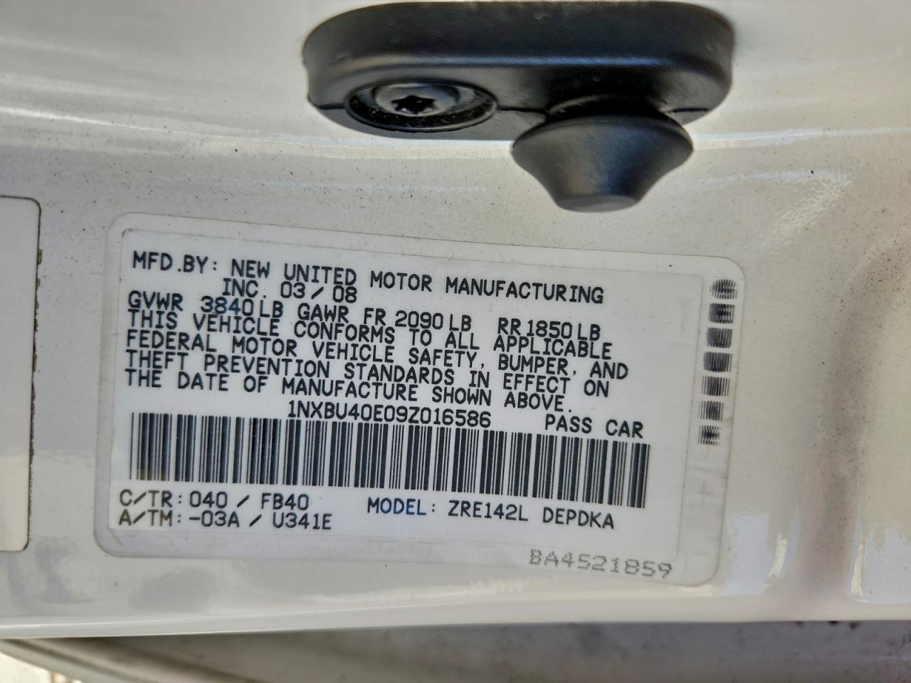 2009 TOYOTA COROLLA BASE photo 23