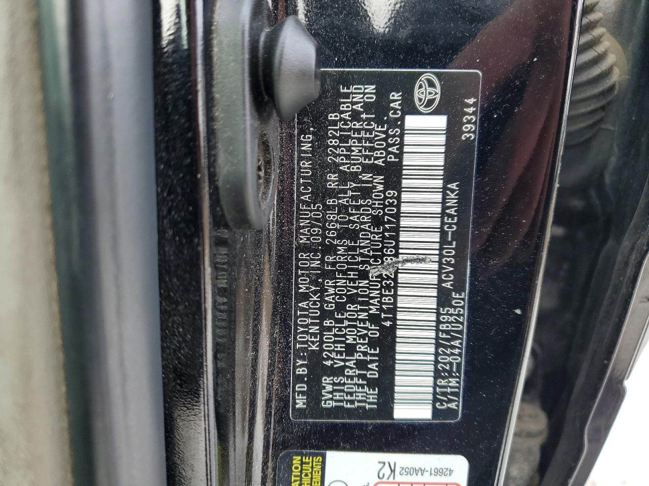 2006 TOYOTA CAMRY LE photo 23