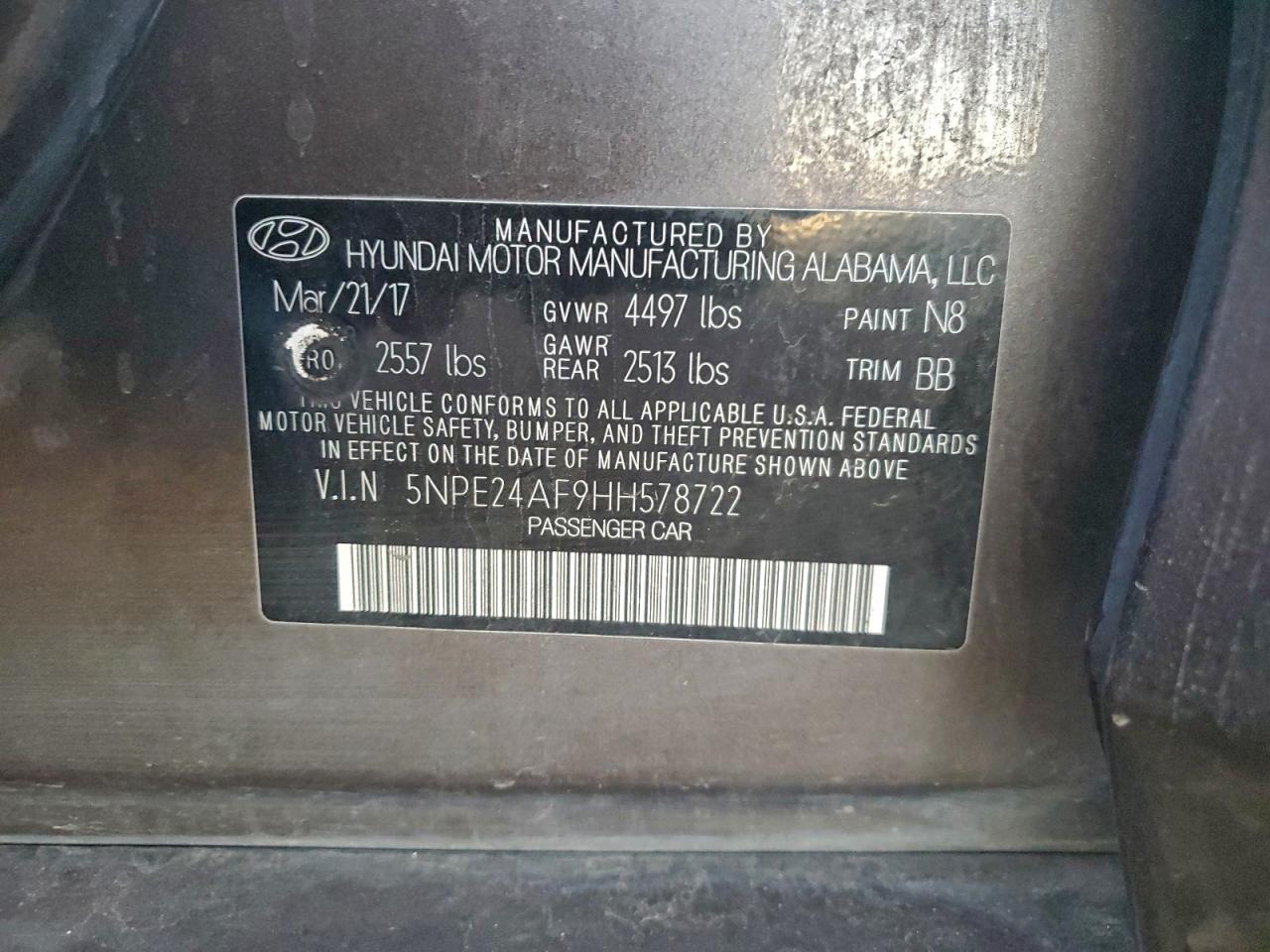 2017 HYUNDAI SONATA SE photo 12