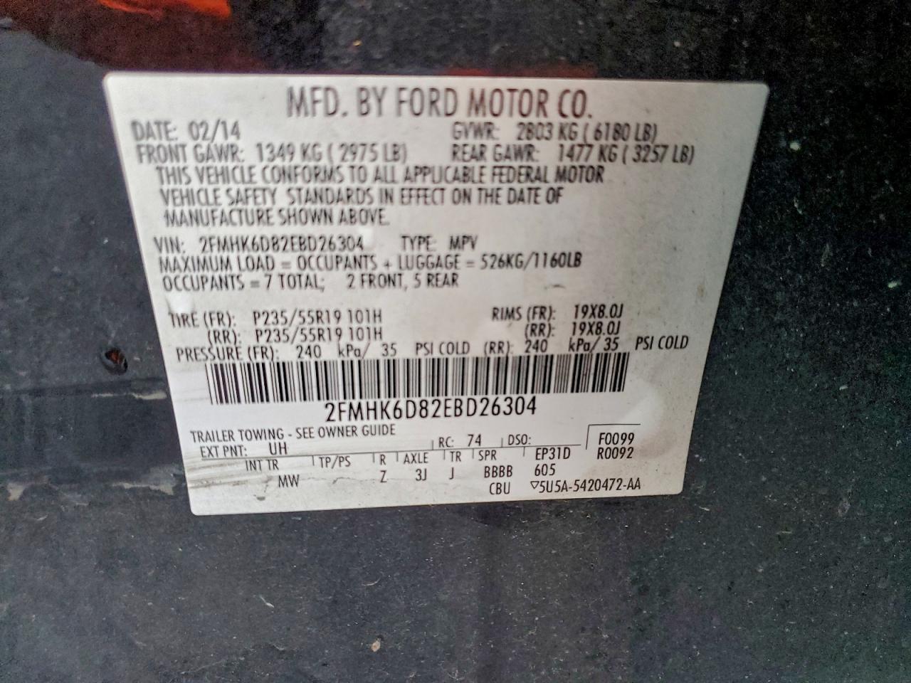 2014 FORD FLEX LIMITED photo 40