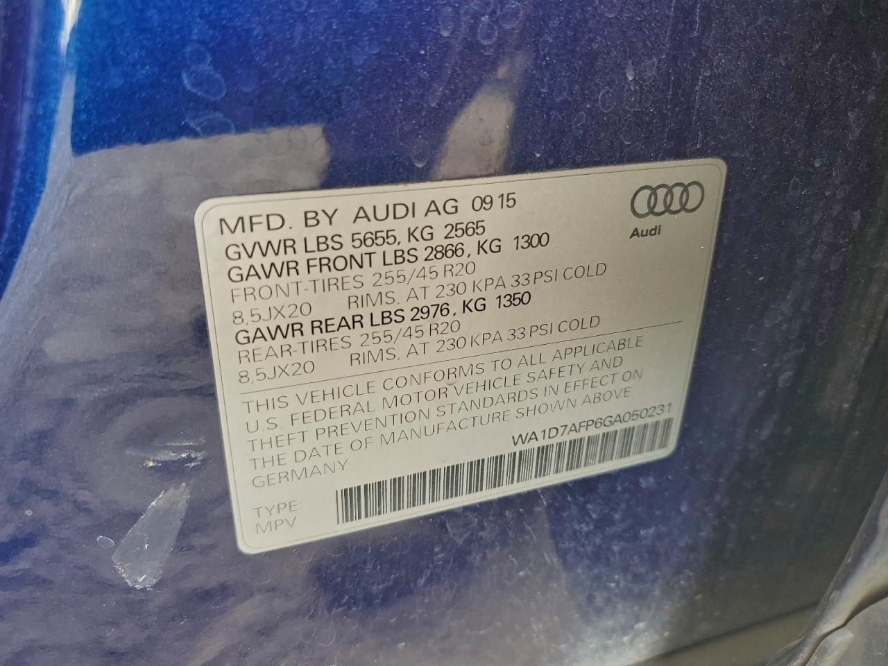 2016 AUDI Q5 PREMIUM PLUS S-LINE photo 25