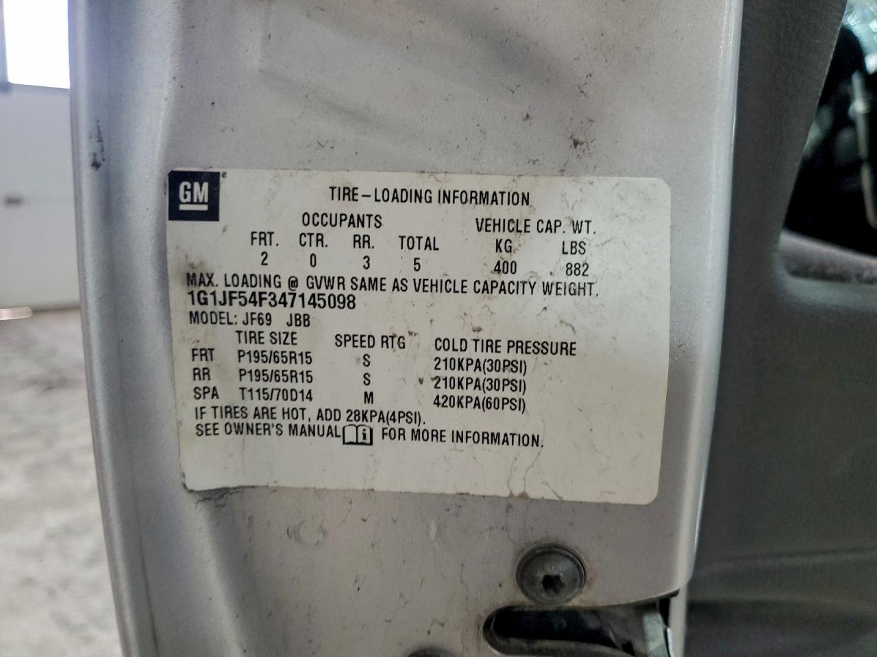 2004 CHEVROLET CAVALIER LS photo 12