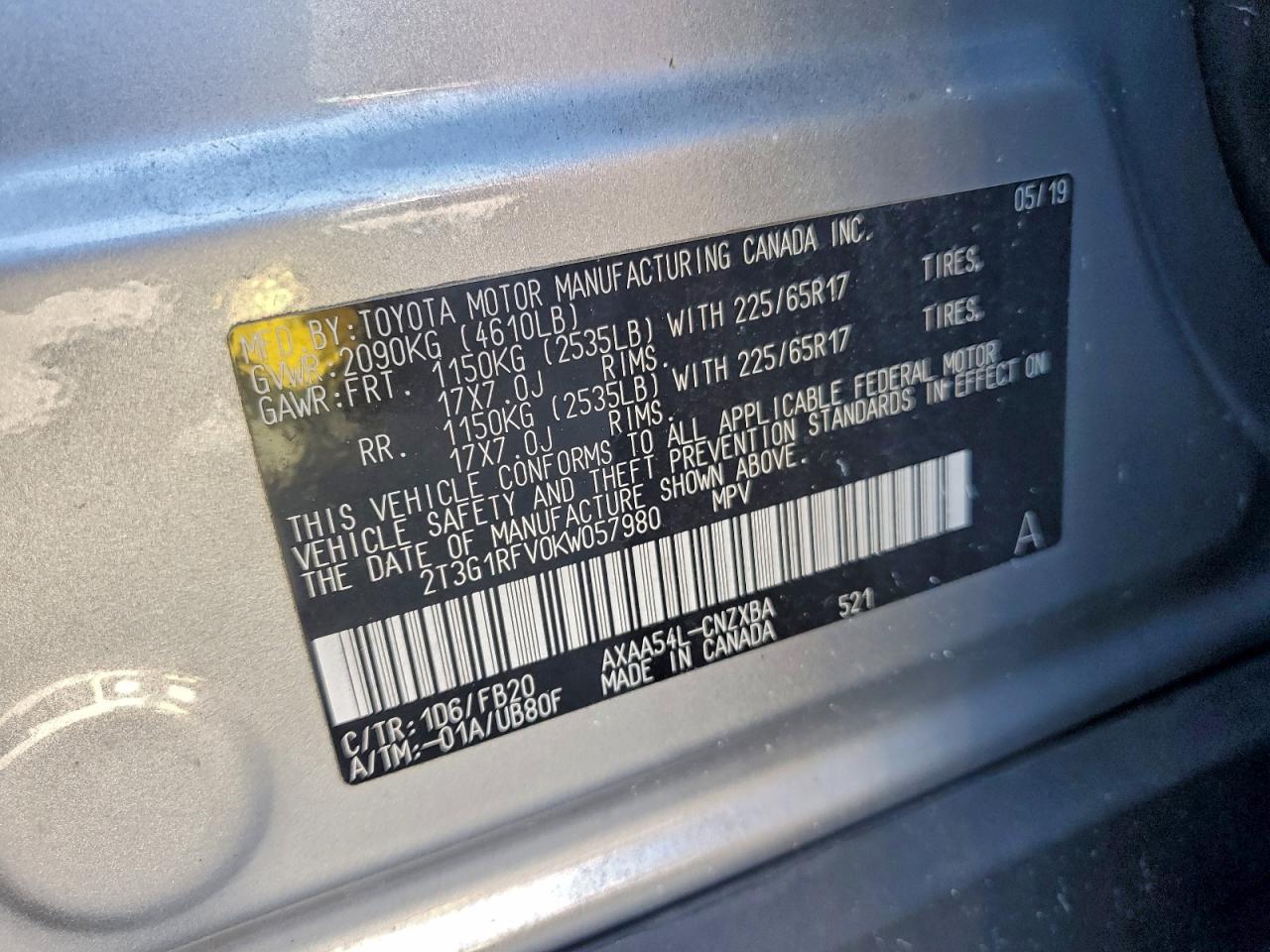 2019 TOYOTA RAV4 LE photo 14