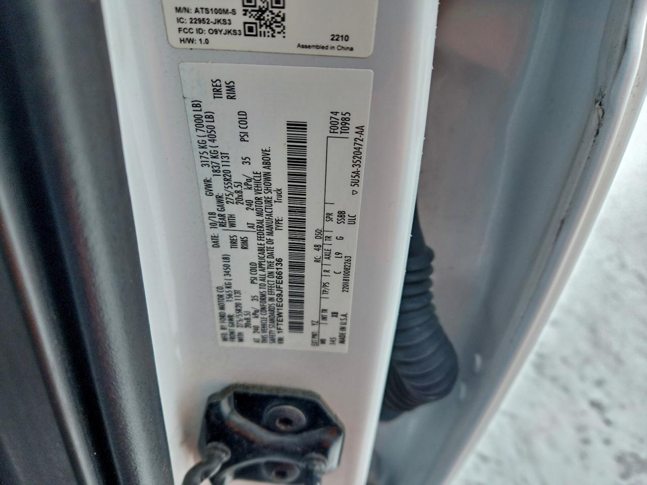 2018 FORD F150 SUPERCREW photo 12