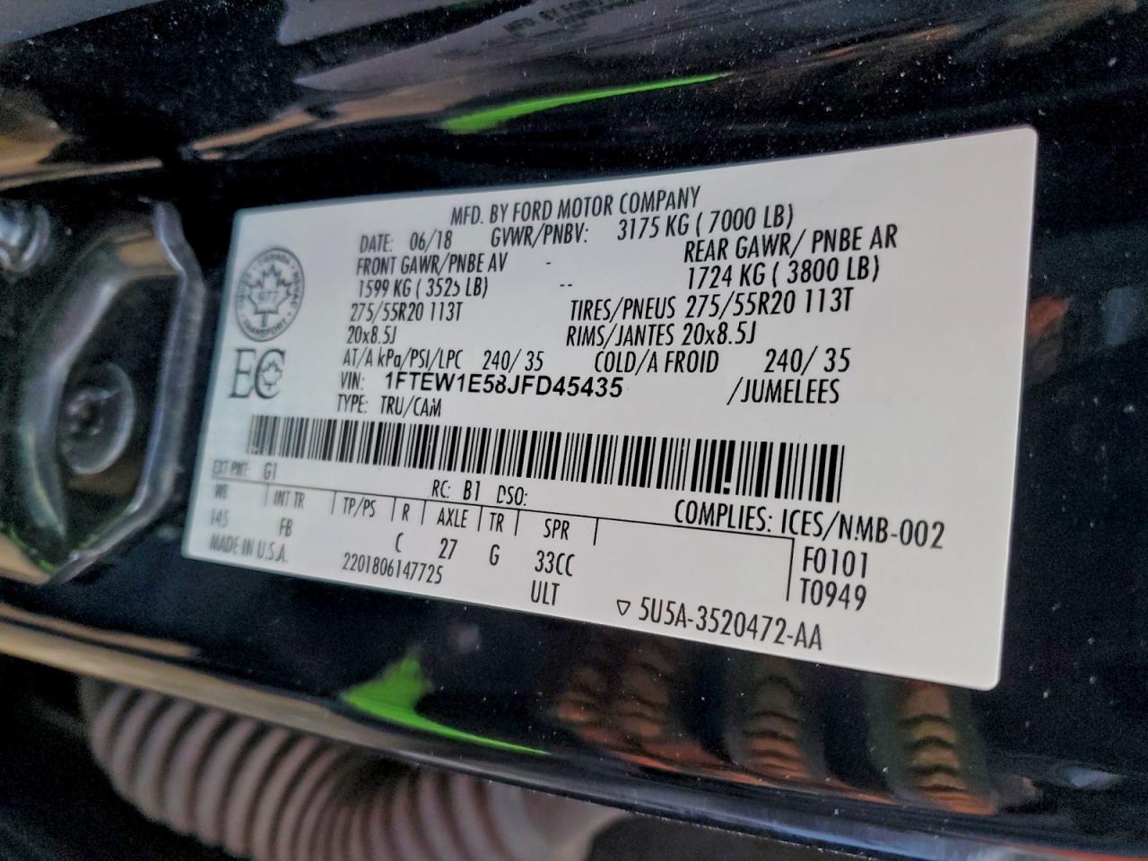 2018 FORD F150 SUPERCREW photo 12