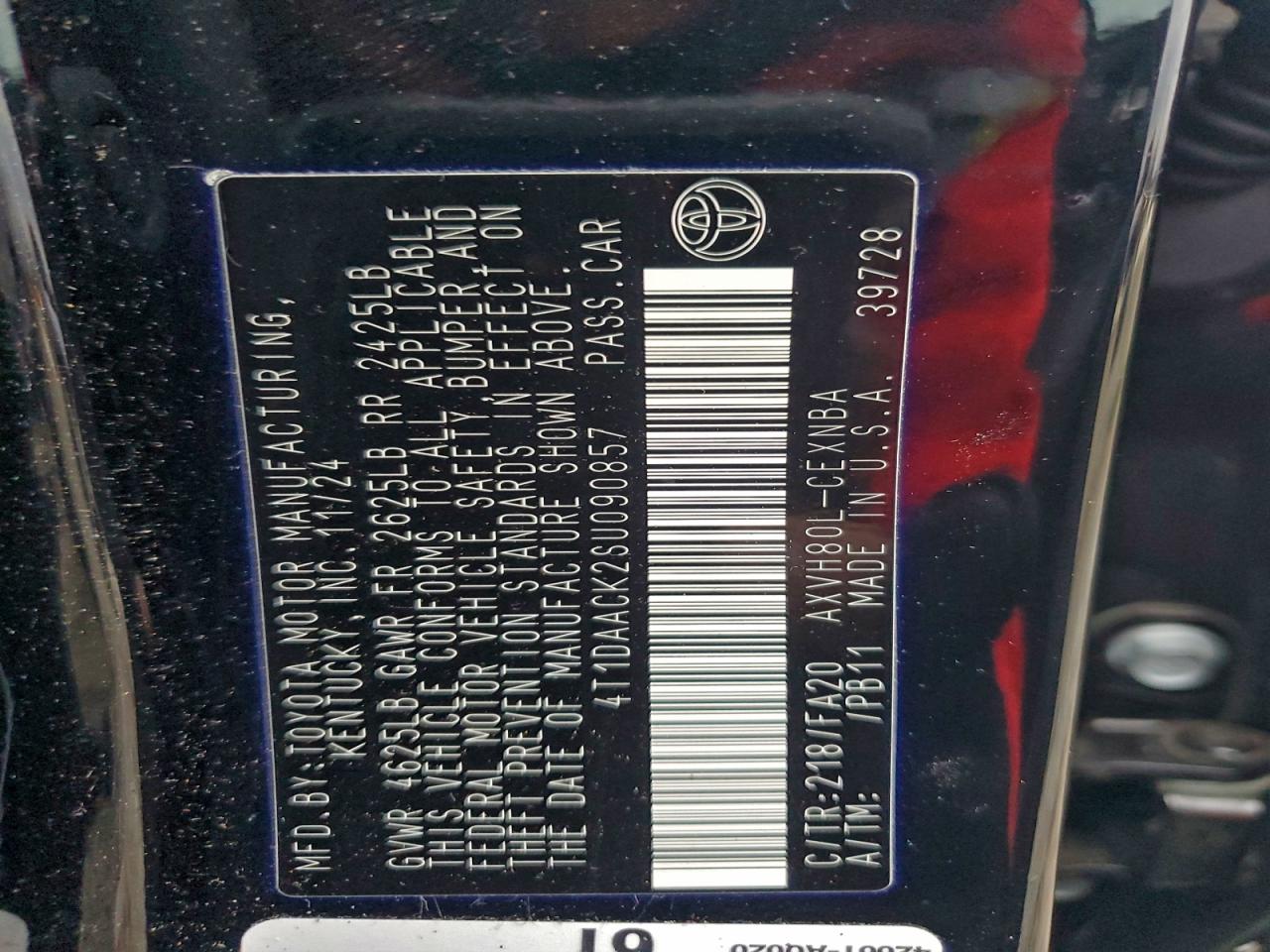 2025 TOYOTA CAMRY XSE photo 13