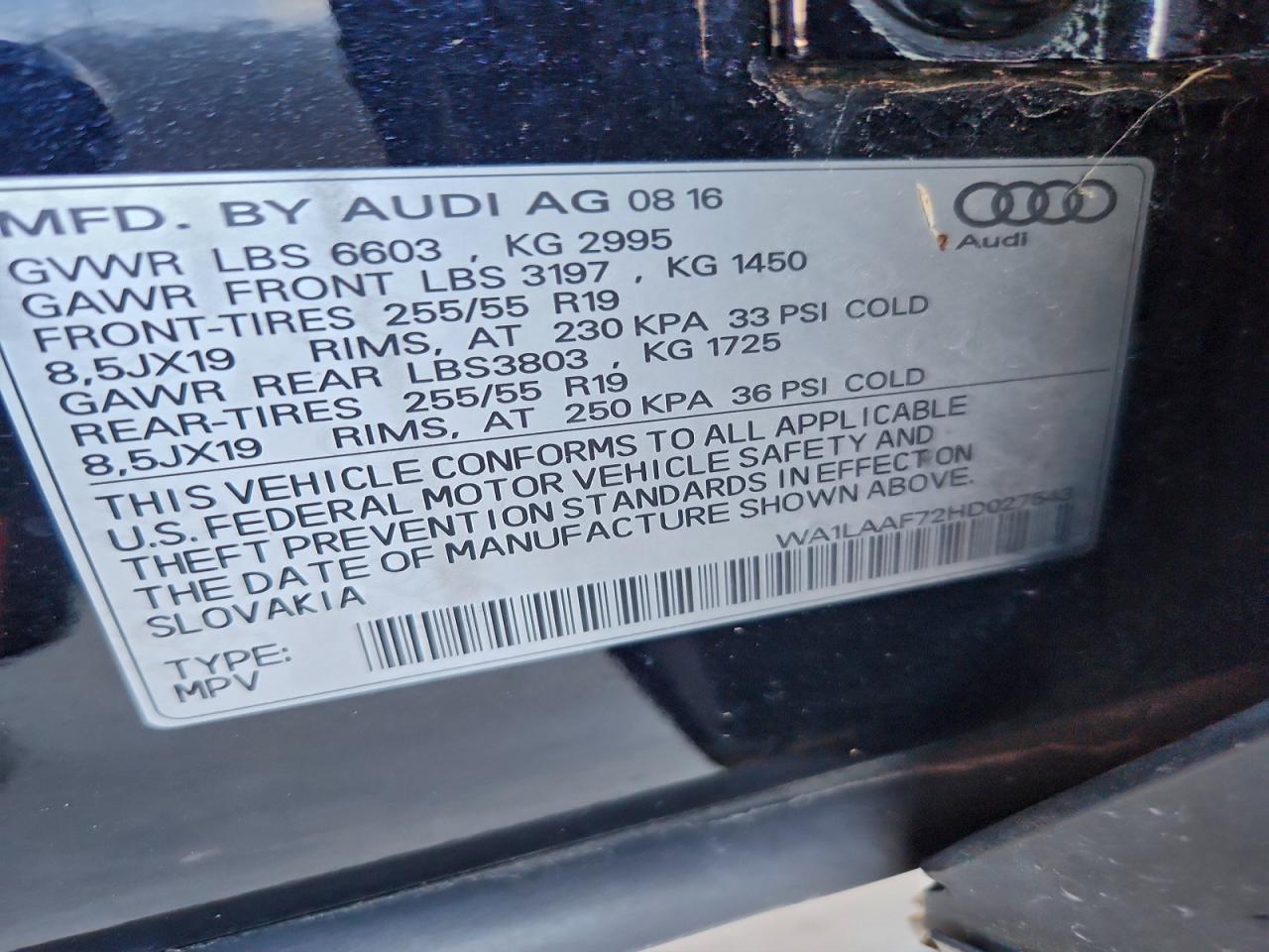 2017 AUDI Q7 PREMIUM PLUS photo 12