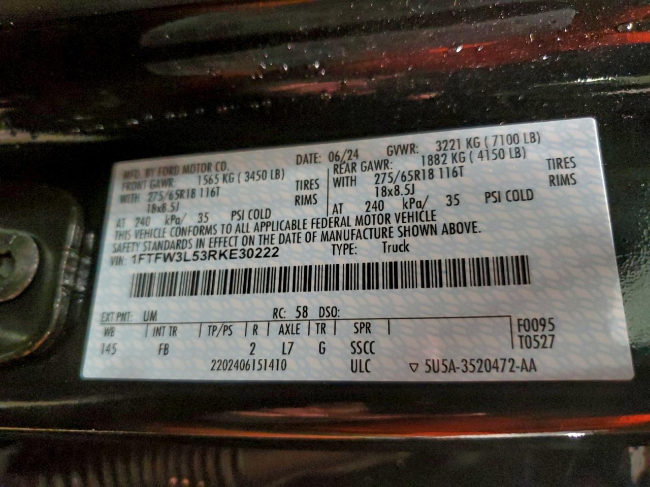 2024 FORD F150 XLT photo 12