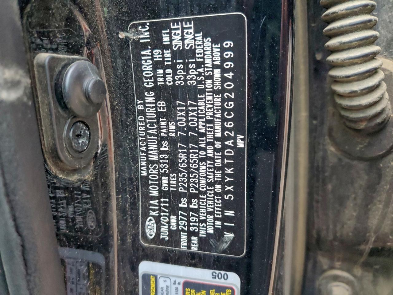 2012 KIA SORENTO BASE photo 13
