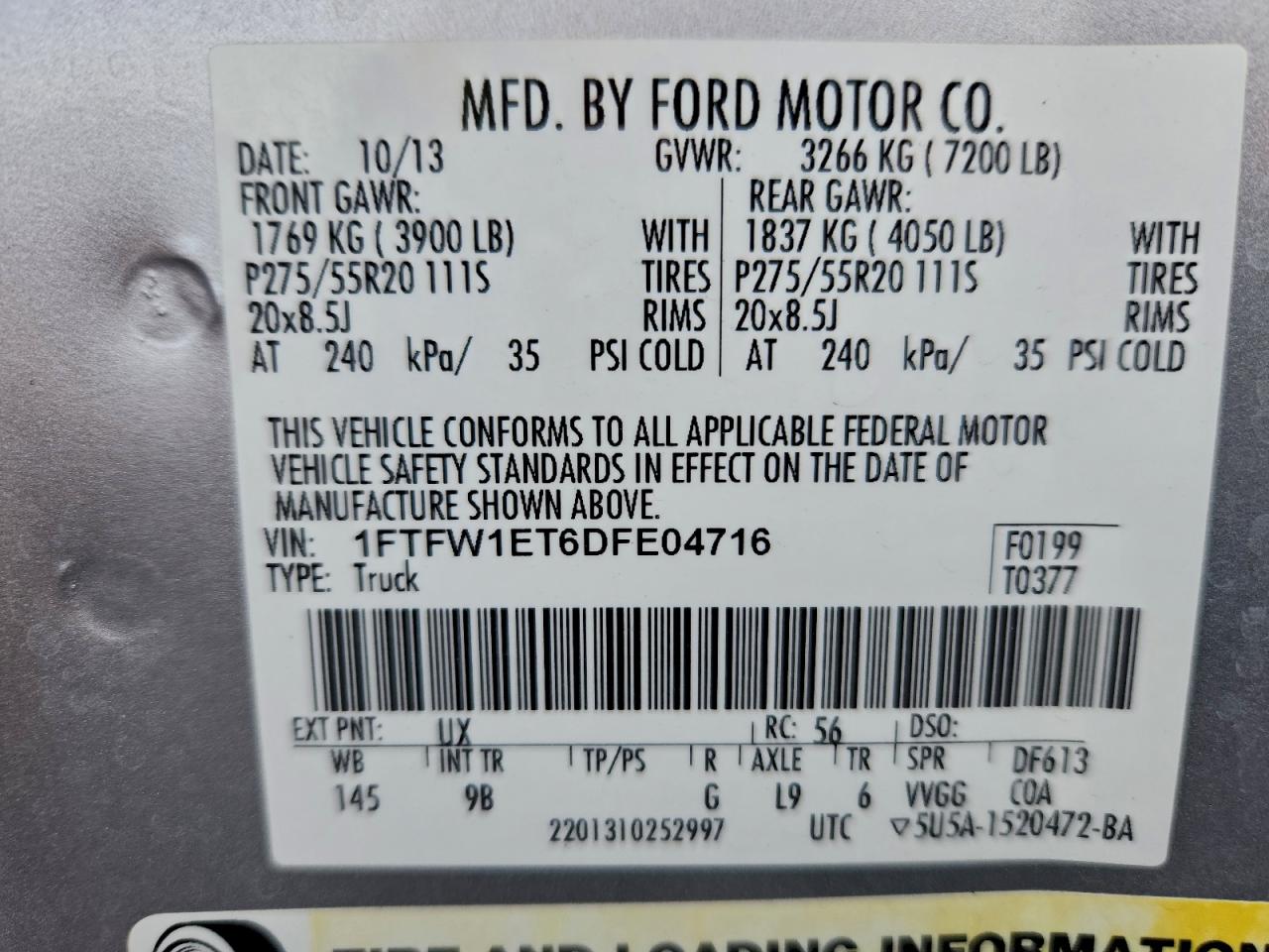 2013 FORD F150 SUPERCREW photo 13