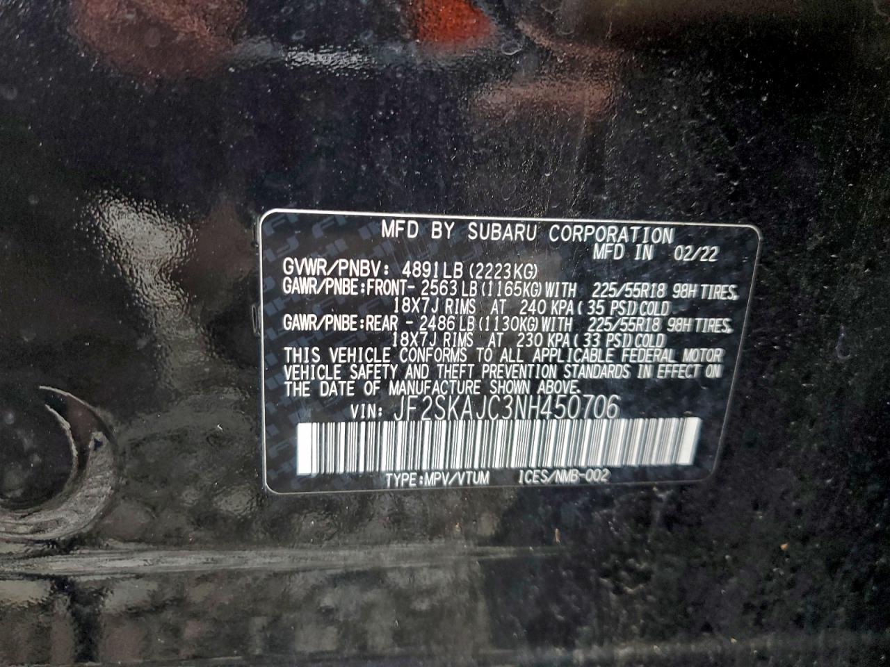 2022 SUBARU FORESTER SPORT photo 13