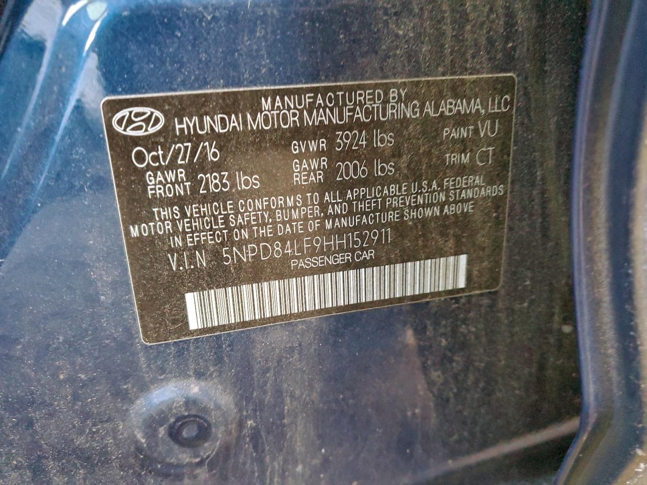 2017 HYUNDAI ELANTRA SE photo 12