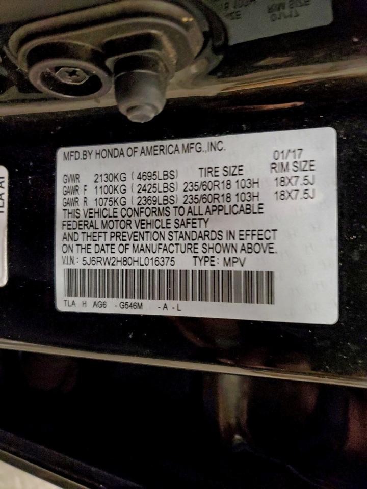 2017 HONDA CR-V EXL photo 13