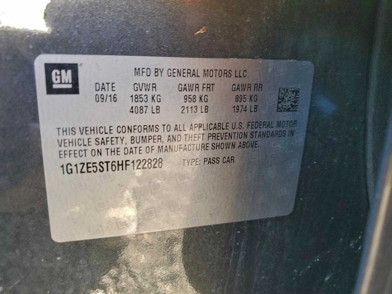 2017 CHEVROLET MALIBU LT photo 12