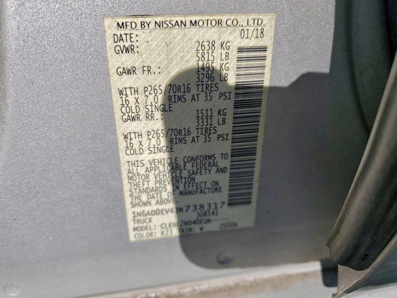2018 NISSAN FRONTIER S photo 23