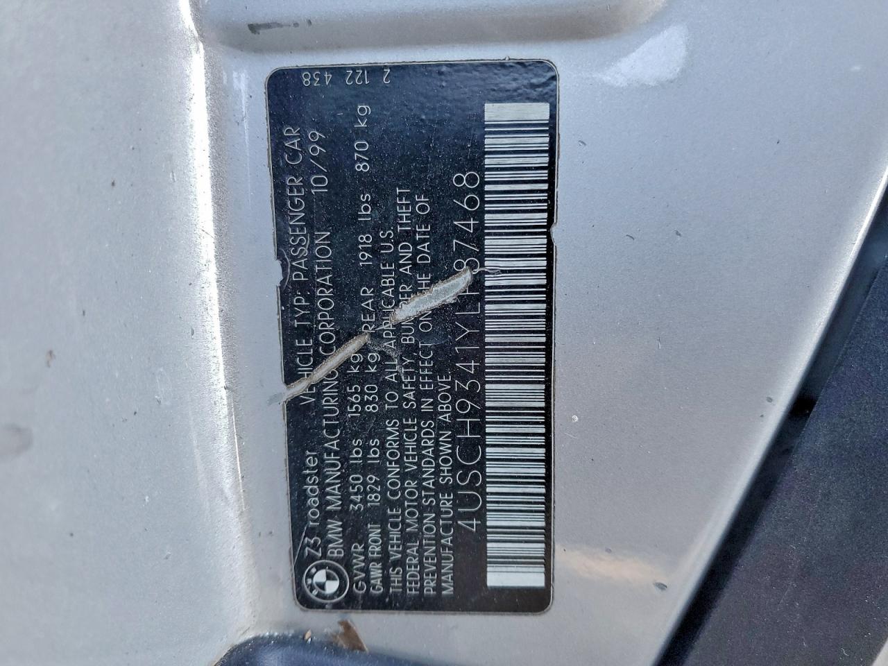 2000 BMW Z3 2.3 photo 12