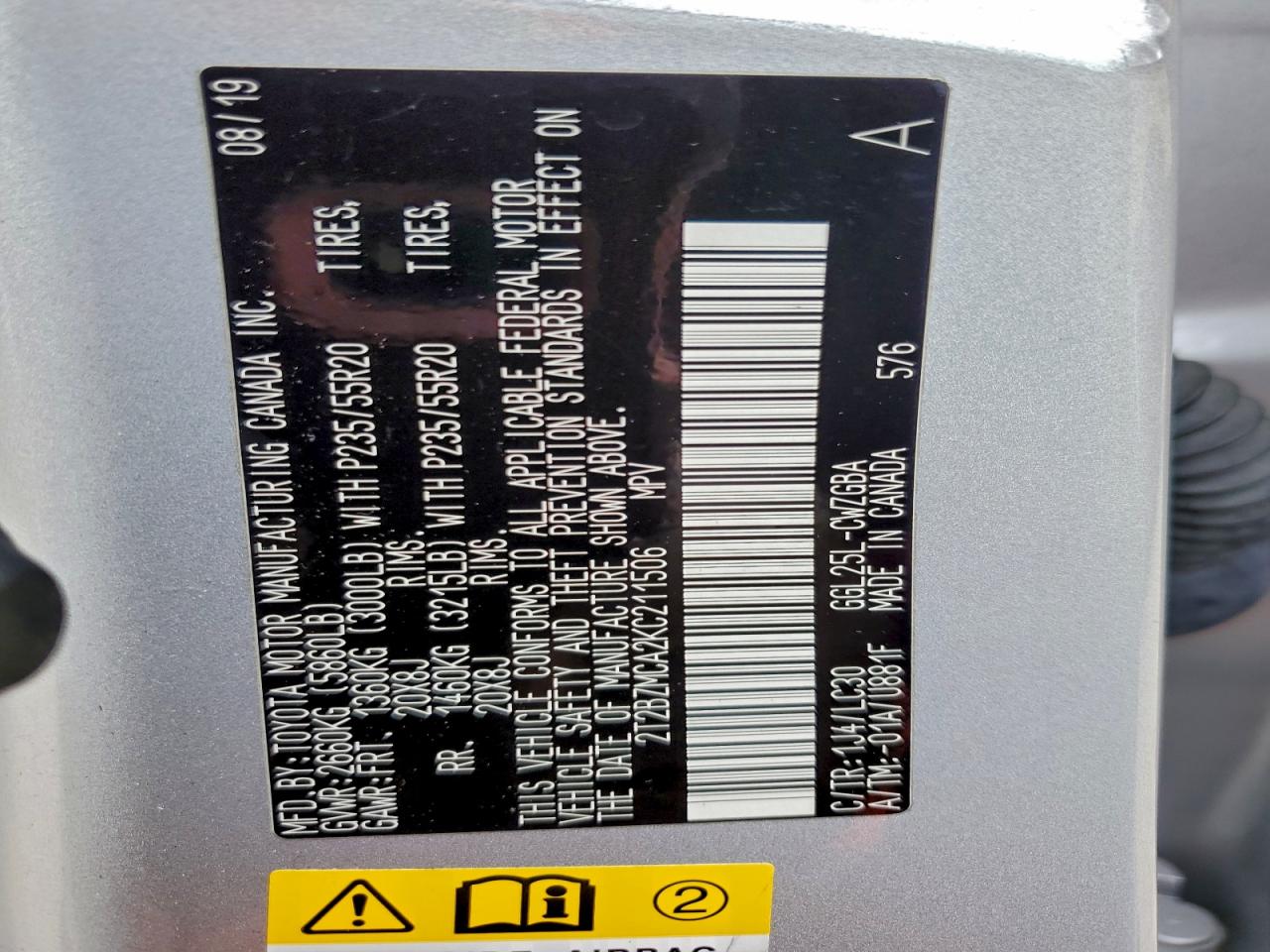 2019 LEXUS RX 350 BASE photo 12