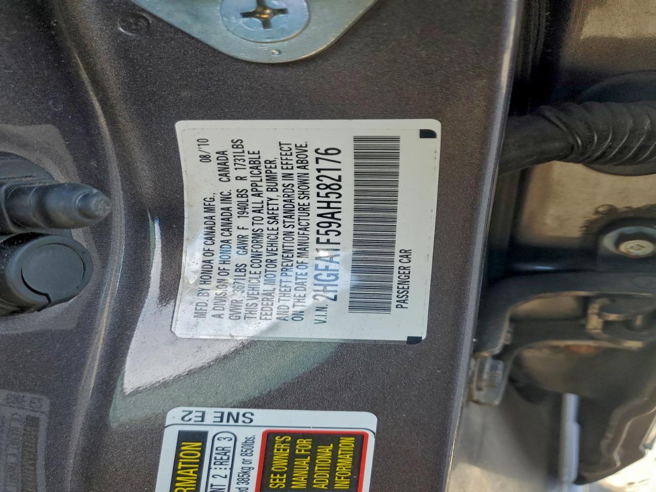 2010 HONDA CIVIC LX photo 13