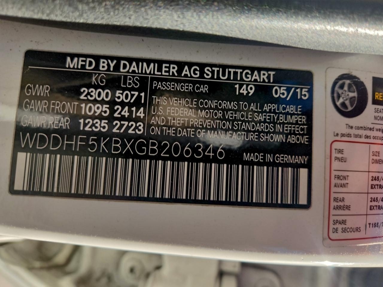 2016 MERCEDES-BENZ E 350 photo 12