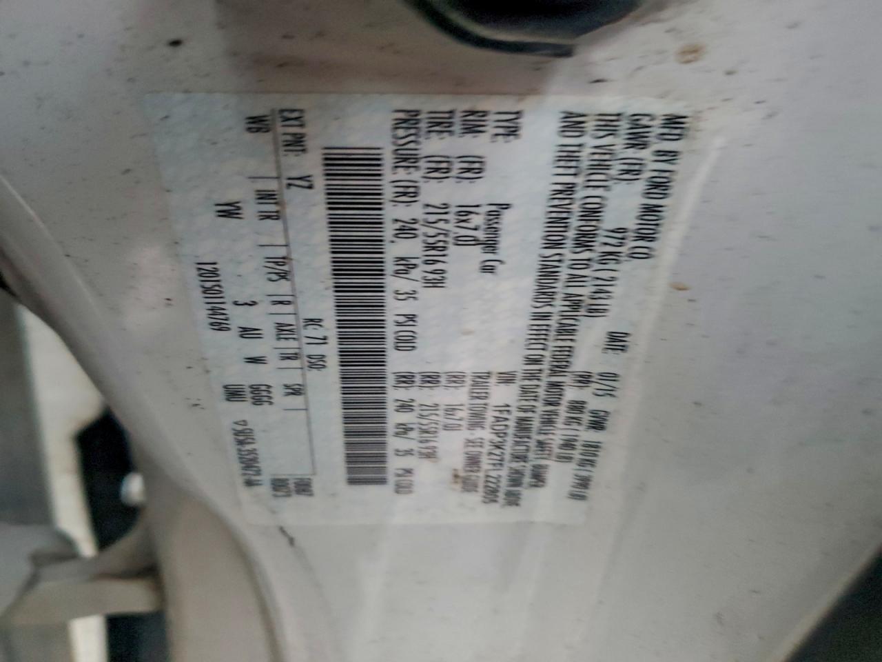 2015 FORD FOCUS SE photo 12