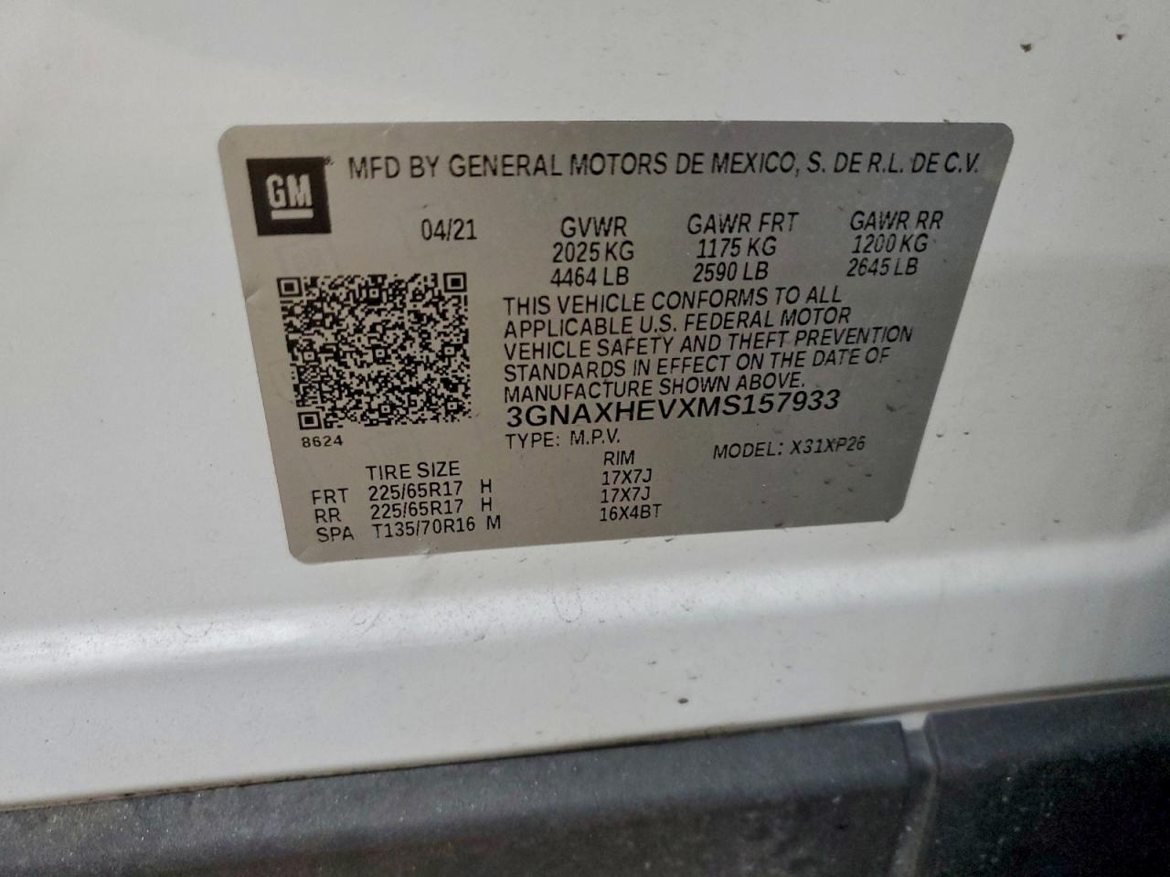 2021 CHEVROLET EQUINOX LS photo 13