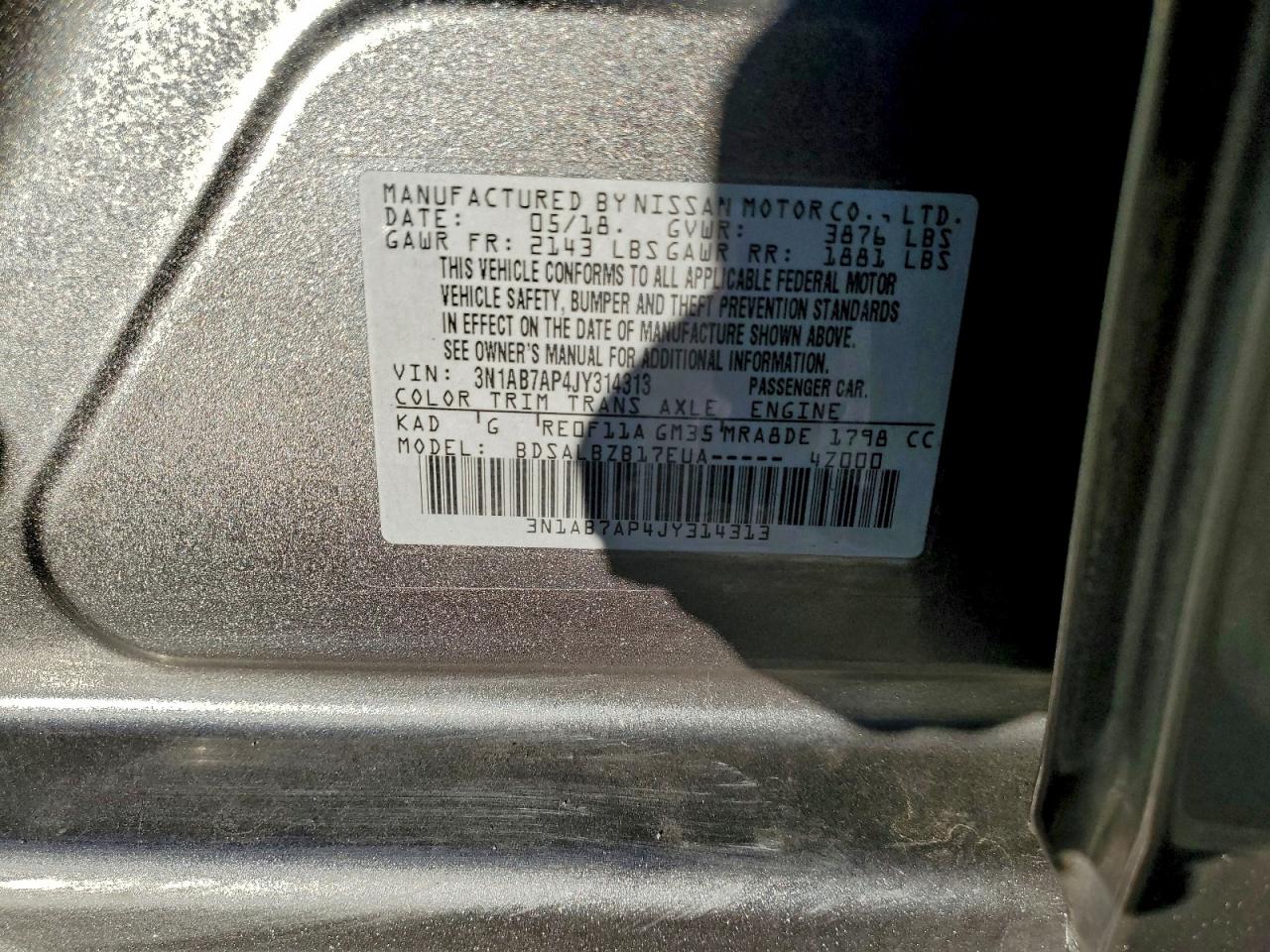 2018 NISSAN SENTRA S photo 12