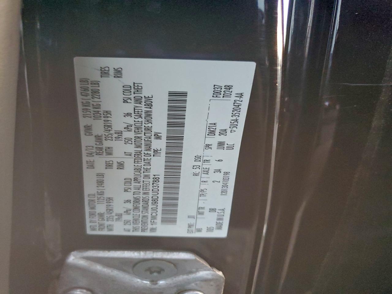 2013 FORD ESCAPE TITANIUM photo 23