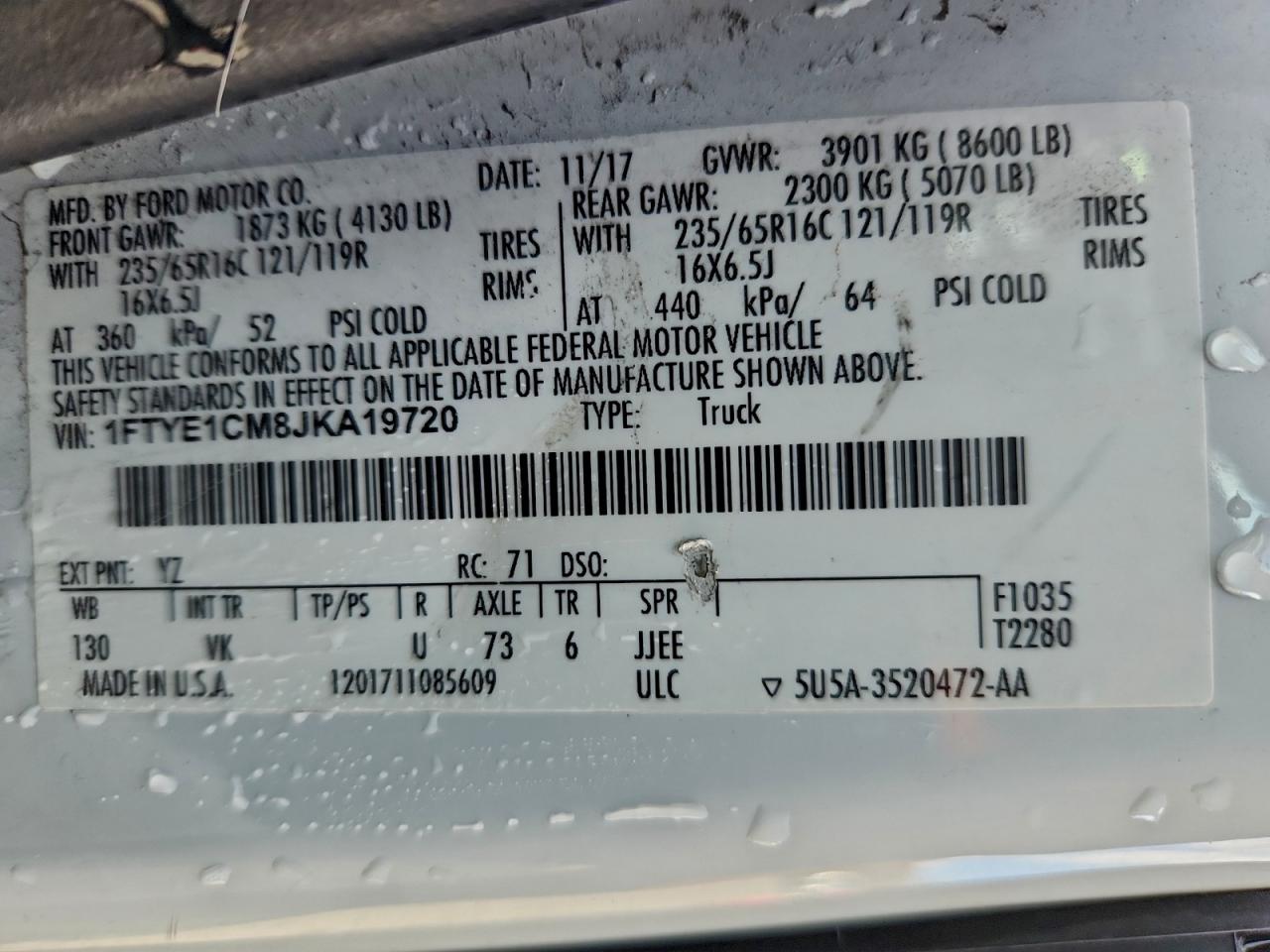 2018 FORD TRANSIT VAN T-150 ME photo 40