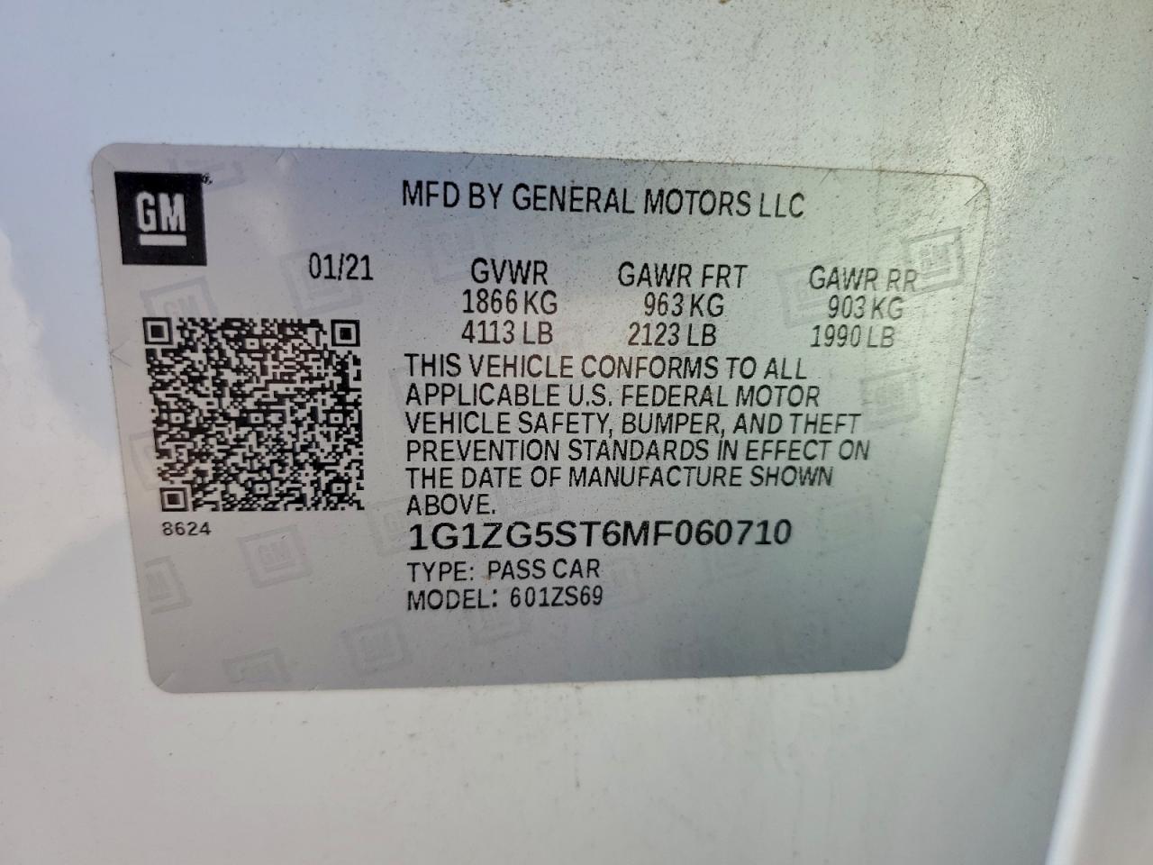 2021 CHEVROLET MALIBU RS photo 12