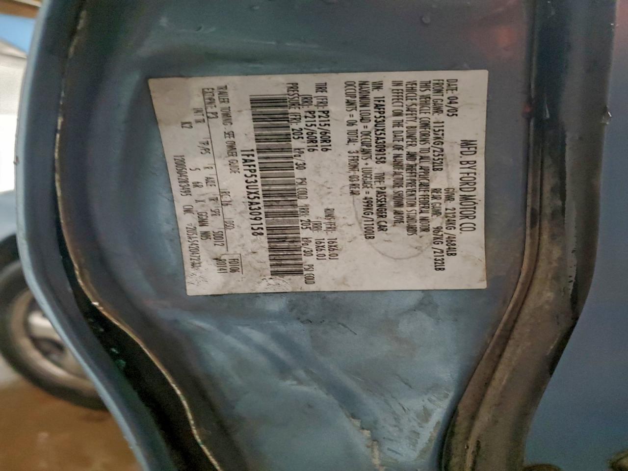 2005 FORD TAURUS SE photo 12