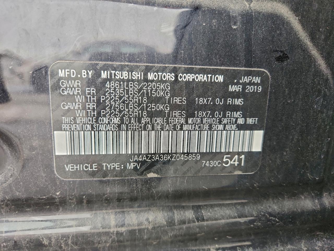 2019 MITSUBISHI OUTLANDER SE photo 13
