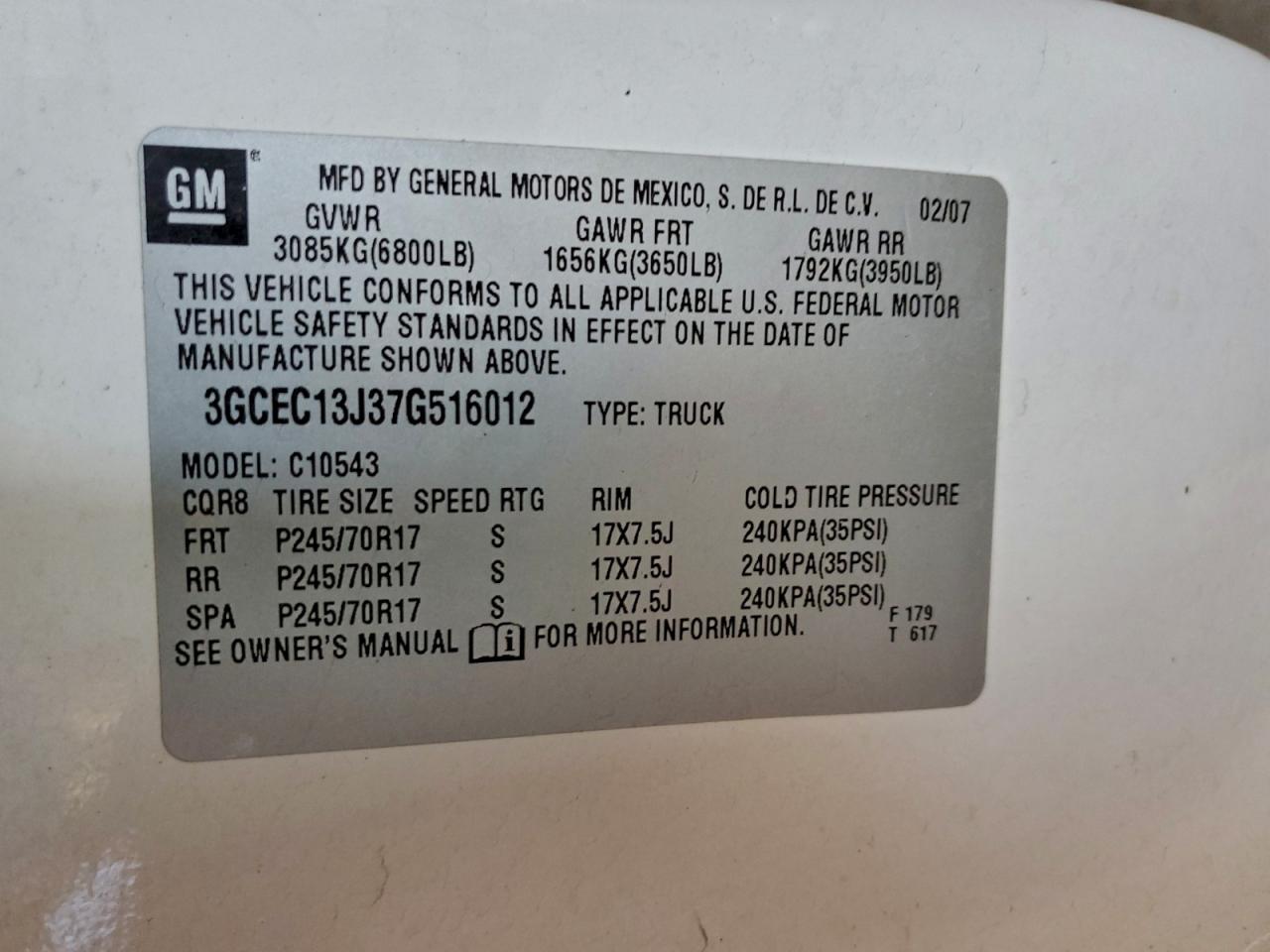 2007 CHEVROLET SILVERADO C1500 CREW CAB photo 12